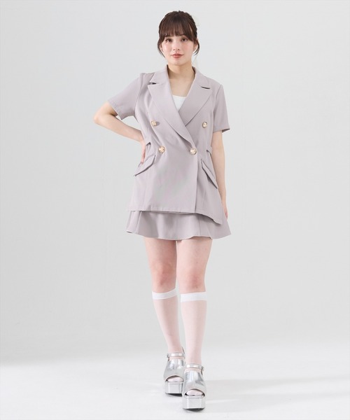REDYAZEL(レディアゼル)の「【セットアップ可能】ハイウエストフレアミニスカート(スカート・レディース・チャコールグレー/グレー/オフホワイト・FREE)」の8枚目の写真