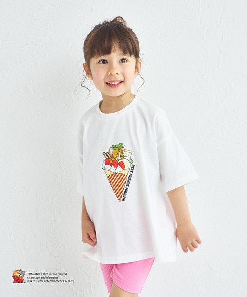 トムとジェリー】 キャラクタープリント 半袖Tシャツ（Tシャツ