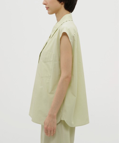 MARGARET HOWELL(マーガレットハウエル)の「COTTON POPLIN WITH PLAX(シャツ/ブラウス・レディース・ライトグリーン・FREE)」の6枚目の写真