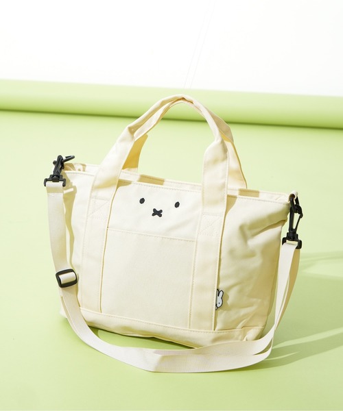 Miffy（ ミッフィー）の「【miffy/ミッフィー】 横型トートバッグ（トートバッグ・レディース・ブラック/アイボリー/ブラウン系その他・FREE）」の2枚目の写真