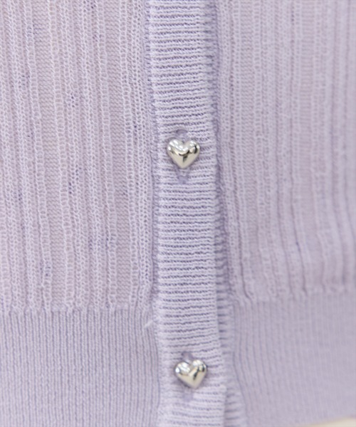 REDYAZEL(レディアゼル)の「ハートボタンシアーカーディガン(カーディガン/ボレロ・レディース・ラベンダー/イエロー/ホワイト/ブラック・FREE)」の22枚目の写真