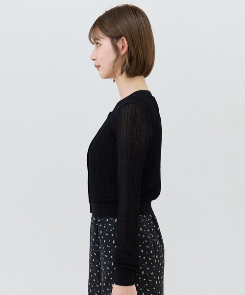 REDYAZEL(レディアゼル)の「ハートボタンシアーカーディガン(カーディガン/ボレロ・レディース・ラベンダー/イエロー/ホワイト/ブラック・FREE)」の12枚目の写真