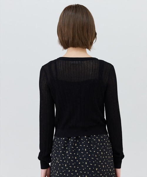 REDYAZEL(レディアゼル)の「ハートボタンシアーカーディガン(カーディガン/ボレロ・レディース・ラベンダー/イエロー/ホワイト/ブラック・FREE)」の13枚目の写真