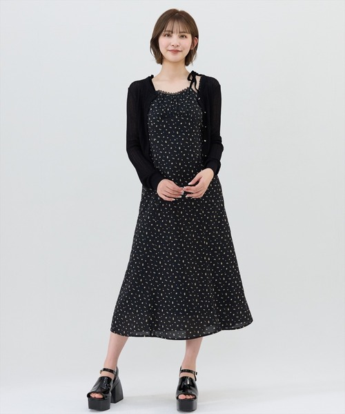 REDYAZEL(レディアゼル)の「ハートボタンシアーカーディガン(カーディガン/ボレロ・レディース・ラベンダー/イエロー/ホワイト/ブラック・FREE)」の14枚目の写真