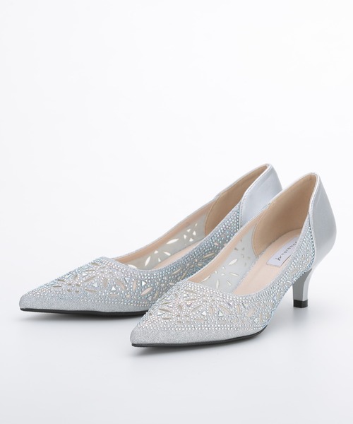 haremode（ハレモード）の「結婚式 お呼ばれ 謝恩会 成人式 対応 幾何学柄グリッターパンプス 5cmヒール ポインテッドトゥ パーティー オケージョン パンプス（パンプス・レディース・シルバー/ゴールド/ブラック・22.5cm/23cm/23.5cm/24cm/24.5cm）」の8枚目の写真
