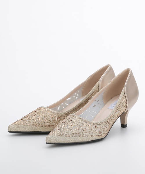 haremode（ハレモード）の「結婚式 お呼ばれ 謝恩会 成人式 対応 幾何学柄グリッターパンプス 5cmヒール ポインテッドトゥ パーティー オケージョン パンプス（パンプス・レディース・シルバー/ゴールド/ブラック・22.5cm/23cm/23.5cm/24cm/24.5cm）」の11枚目の写真