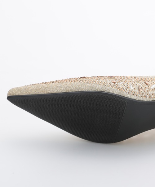 haremode（ハレモード）の「結婚式 お呼ばれ 謝恩会 成人式 対応 幾何学柄グリッターパンプス 5cmヒール ポインテッドトゥ パーティー オケージョン パンプス（パンプス・レディース・シルバー/ゴールド/ブラック・22.5cm/23cm/23.5cm/24cm/24.5cm）」の14枚目の写真