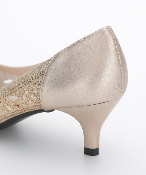 haremode（ハレモード）の「結婚式 お呼ばれ 謝恩会 成人式 対応 幾何学柄グリッターパンプス 5cmヒール ポインテッドトゥ パーティー オケージョン パンプス（パンプス・レディース・シルバー/ゴールド/ブラック・22.5cm/23cm/23.5cm/24cm/24.5cm）」の16枚目の写真
