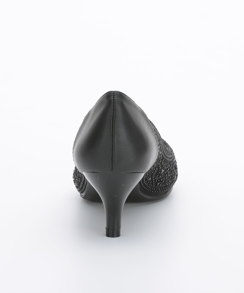 haremode（ハレモード）の「結婚式 お呼ばれ 謝恩会 成人式 対応 幾何学柄グリッターパンプス 5cmヒール ポインテッドトゥ パーティー オケージョン パンプス（パンプス・レディース・シルバー/ゴールド/ブラック・22.5cm/23cm/23.5cm/24cm/24.5cm）」の7枚目の写真