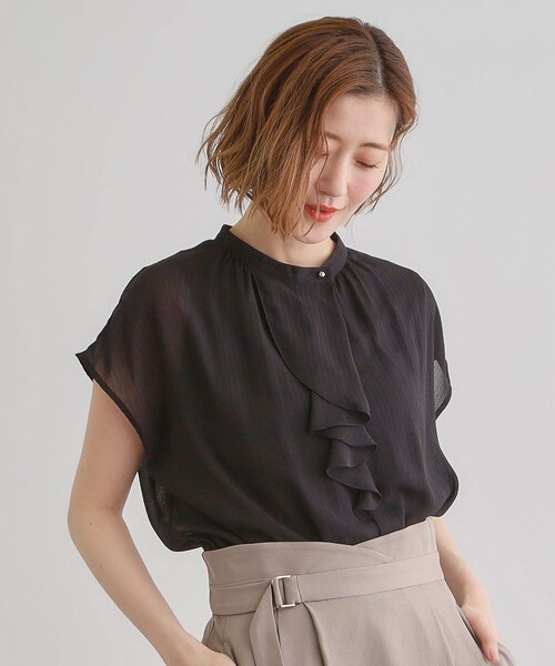 ブラウス シャツ フロントラッフルブラウス レディース PICCIN ブラウス シャツ 「WEB限定」フロントラッフルフリル