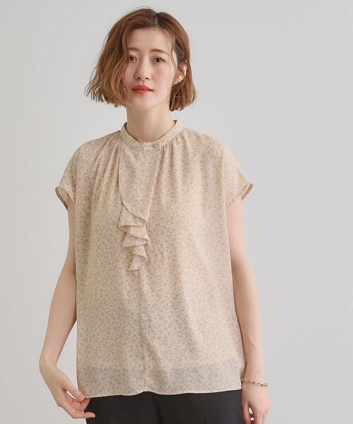 grove(グローブ)の「フロントラッフルフリルブラウス(シャツ/ブラウス・レディース・パープル系1/オフホワイト/ブラック/イエロー系・03/02/04/01/05)」の13枚目の写真