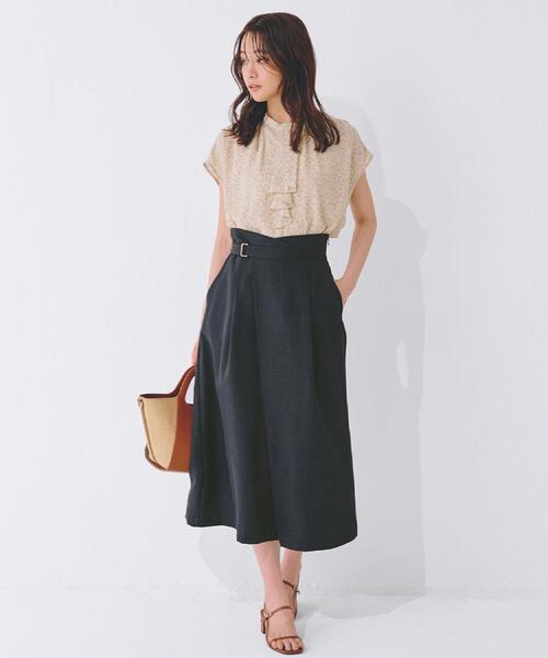 grove(グローブ)の「フロントラッフルフリルブラウス(シャツ/ブラウス・レディース・パープル系1/オフホワイト/ブラック/イエロー系・03/02/04/01/05)」の16枚目の写真