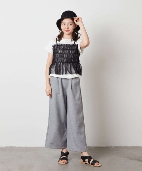 a.v.v（アーヴェヴェ）の「[KIDS]サーモハット（ハット・キッズ・ベージュ/ブラック・ONESIZE）」の4枚目の写真