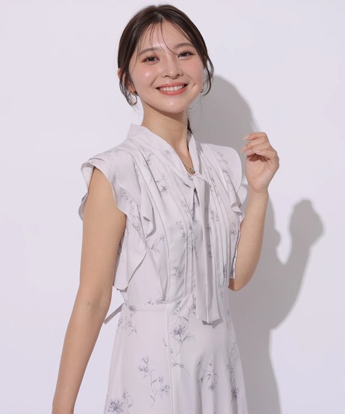 Apuweiser-riche（アプワイザーリッシェ）の「ボウタイプリントナローワンピース（ワンピース・レディース・ライトブルー/ピンクベージュ・0/1/2）」の20枚目の写真