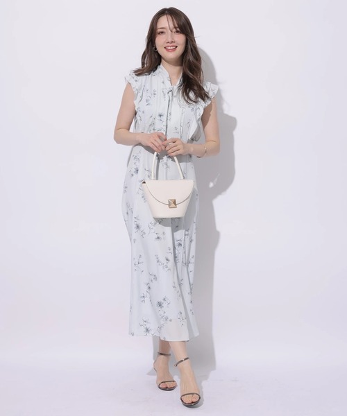 Apuweiser-riche（アプワイザーリッシェ）の「ボウタイプリントナローワンピース（ワンピース・レディース・ライトブルー/ピンクベージュ・0/1/2）」の18枚目の写真