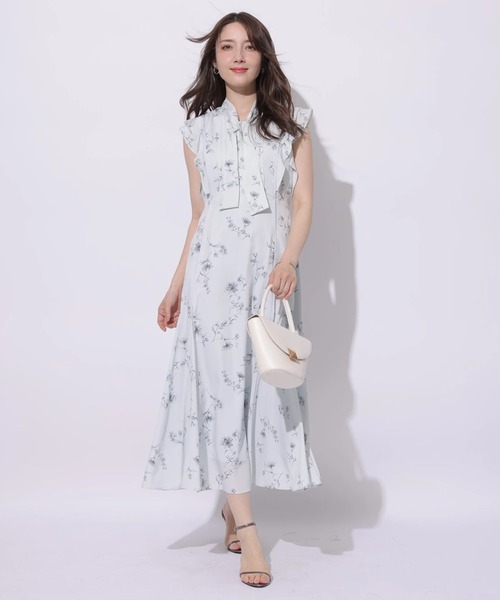 Apuweiser-riche（アプワイザーリッシェ）の「ボウタイプリントナローワンピース（ワンピース・レディース・ライトブルー/ピンクベージュ・0/1/2）」の17枚目の写真