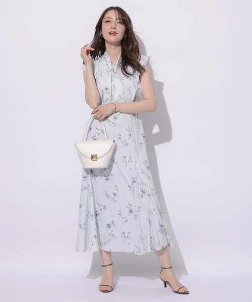 Apuweiser-riche（アプワイザーリッシェ）の「ボウタイプリントナローワンピース（ワンピース・レディース・ライトブルー/ピンクベージュ・0/1/2）」の16枚目の写真