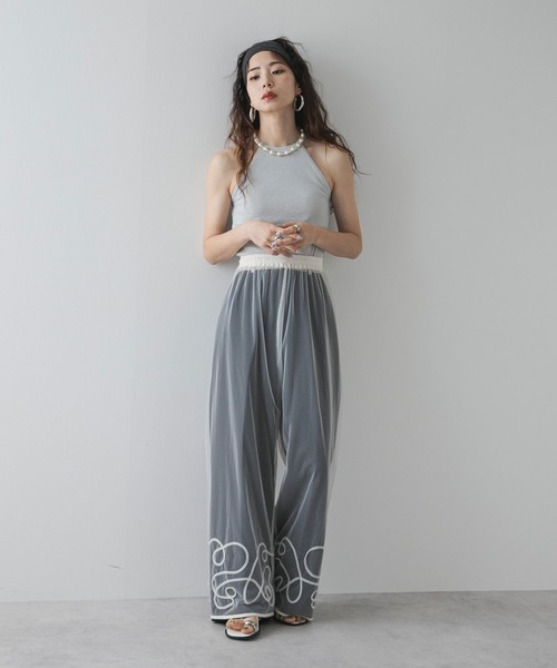 新品】ANDREA & Coシアーシャイニーブルゾン+チュールレイヤード