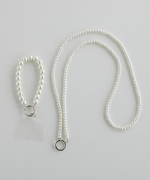 DISCOAT（ディスコート）の「2WAYパールコンビストラップ（スマホグッズ・レディース・ホワイト系その他/ホワイト/シルバー・FREE）」の6枚目の写真