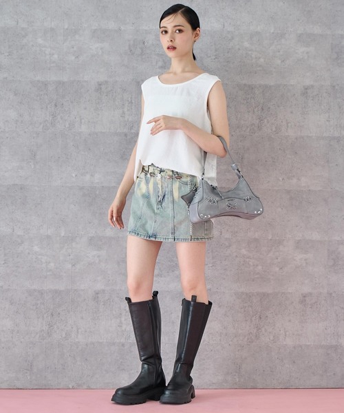 ANAP（アナップ）の「バックレースタンクトップ（タンクトップ・レディース・ホワイト/ブラック・FREE）」の9枚目の写真