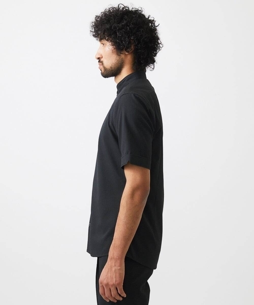 MICHEL KLEIN HOMME (ミッシェルクランオム)の「【セットアップ】バンドカラー半袖シャツ(シャツ/ブラウス・メンズ・ライトグレー/ブラック/ネイビー・MEDIUM/LARGE/X-LARGE)」の8枚目の写真