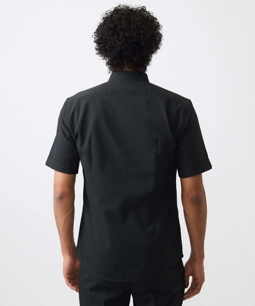 MICHEL KLEIN HOMME (ミッシェルクランオム)の「【セットアップ】バンドカラー半袖シャツ(シャツ/ブラウス・メンズ・ライトグレー/ブラック/ネイビー・MEDIUM/LARGE/X-LARGE)」の9枚目の写真