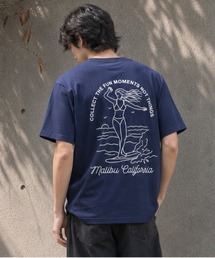 /Bd/フロントロゴ バックプリント 半袖Tシャツ