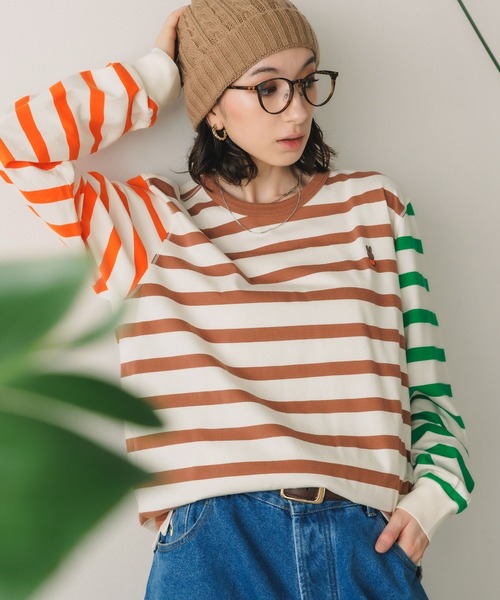POP TRADING COMPANY（ポップトレーディングカンパニー）の「POP TRADING COMPANY/ポップトレーディングカンパニー miffy embroidered striped longsleeve t-shirt Tシャツ（Tシャツ/カットソー・メンズ・マルチ・L）」の8枚目の写真