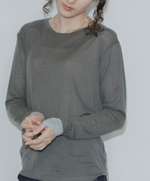 ADAWAS | ADAWAS/アダワス ULTRA SOFT GAUZE CREW-NECK 長袖Tシャツ フェイクレイヤード(Tシャツ/カットソー)