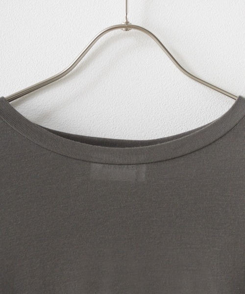 ADAWAS（アダワズ）の「ADAWAS/アダワス ULTRA SOFT GAUZE CREW-NECK 長袖Ｔシャツ フェイクレイヤード（Tシャツ/カットソー・レディース・チャコールグレー/ナチュラル・FREE）」の7枚目の写真