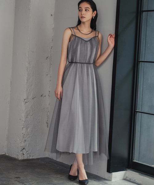 girl(ガール)の「ショートジレ セット チュールドレス 3点セット 結婚式 ワンピース パーティードレス オケージョンドレス お呼ばれ 二次会 成人式 同窓会 謝恩会(ドレス・レディース・ブラウン/グレー/ブラック・S/M/L)」の11枚目の写真