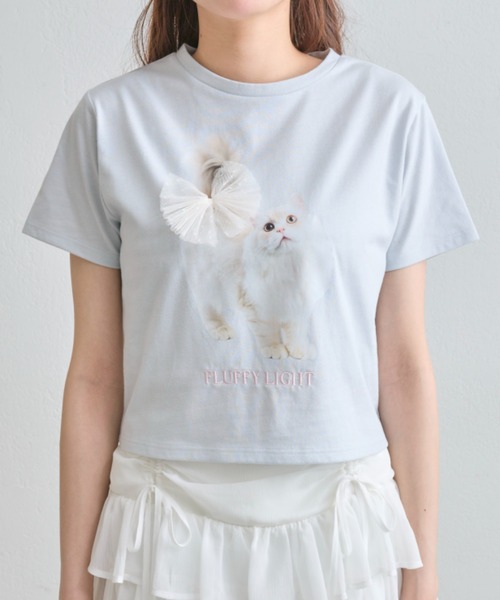 OLIVE des OLIVE(オリーブデオリーブ)の「アニマルアソートTシャツ(Tシャツ/カットソー・レディース・ラベンダー/ネイビー/オフホワイト/サックスブルー・FREE)」の5枚目の写真