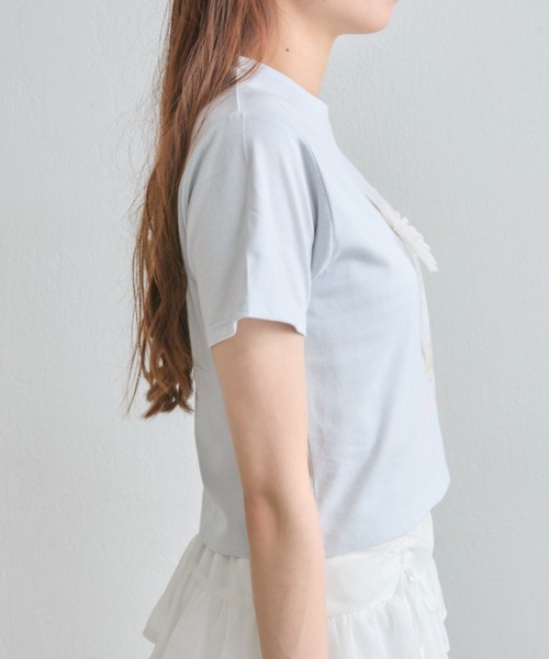 OLIVE des OLIVE(オリーブデオリーブ)の「アニマルアソートTシャツ(Tシャツ/カットソー・レディース・ラベンダー/ネイビー/オフホワイト/サックスブルー・FREE)」の6枚目の写真