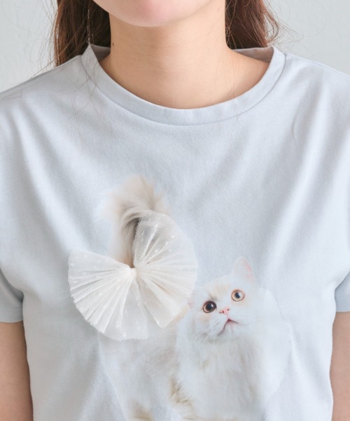 OLIVE des OLIVE(オリーブデオリーブ)の「アニマルアソートTシャツ(Tシャツ/カットソー・レディース・ラベンダー/ネイビー/オフホワイト/サックスブルー・FREE)」の8枚目の写真
