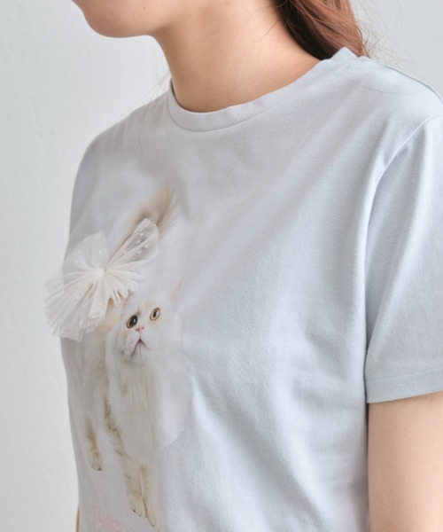 OLIVE des OLIVE(オリーブデオリーブ)の「アニマルアソートTシャツ(Tシャツ/カットソー・レディース・ラベンダー/ネイビー/オフホワイト/サックスブルー・FREE)」の10枚目の写真