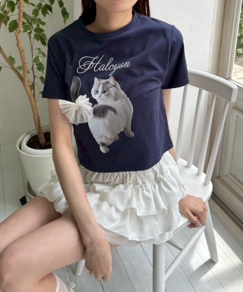 OLIVE des OLIVE(オリーブデオリーブ)の「アニマルアソートTシャツ(Tシャツ/カットソー・レディース・ラベンダー/ネイビー/オフホワイト/サックスブルー・FREE)」の13枚目の写真