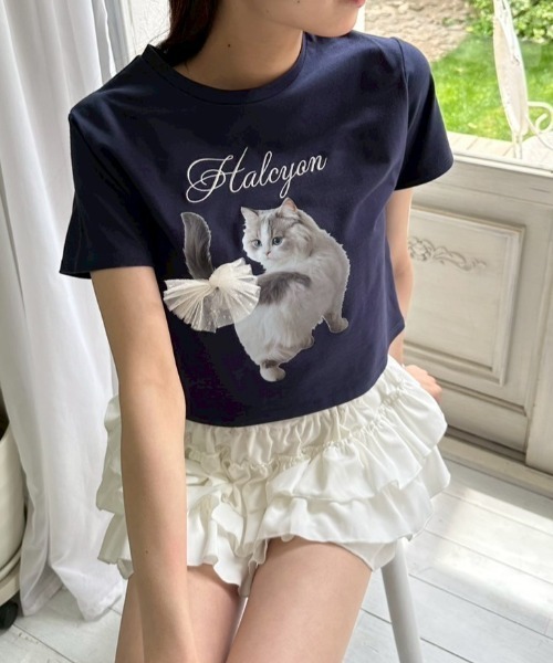 OLIVE des OLIVE(オリーブデオリーブ)の「アニマルアソートTシャツ(Tシャツ/カットソー・レディース・ラベンダー/ネイビー/オフホワイト/サックスブルー・FREE)」の14枚目の写真
