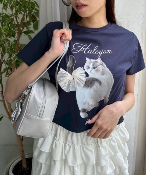 OLIVE des OLIVE(オリーブデオリーブ)の「アニマルアソートTシャツ(Tシャツ/カットソー・レディース・ラベンダー/ネイビー/オフホワイト/サックスブルー・FREE)」の15枚目の写真
