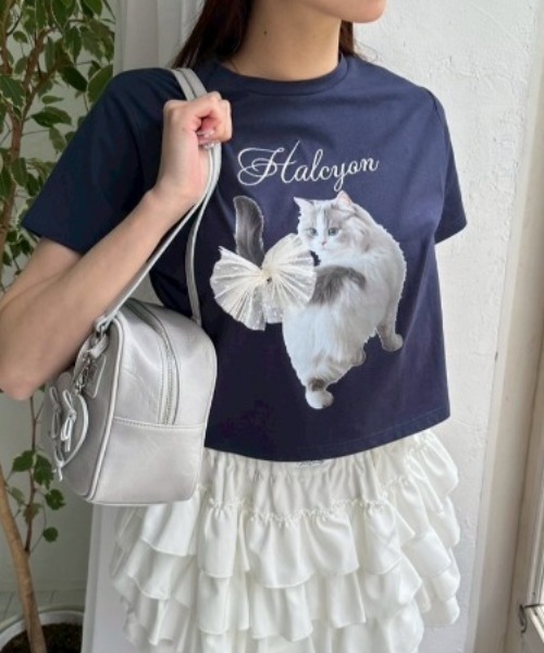 OLIVE des OLIVE(オリーブデオリーブ)の「アニマルアソートTシャツ(Tシャツ/カットソー・レディース・ラベンダー/ネイビー/オフホワイト/サックスブルー・FREE)」の16枚目の写真