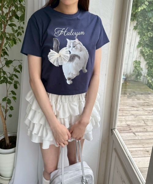 OLIVE des OLIVE(オリーブデオリーブ)の「アニマルアソートTシャツ(Tシャツ/カットソー・レディース・ラベンダー/ネイビー/オフホワイト/サックスブルー・FREE)」の17枚目の写真