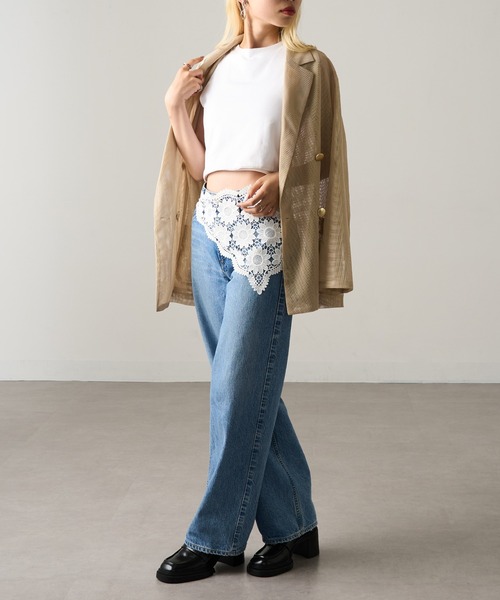 MAGASIN DE MODE Onjna(マガジンデモードオンジェナ )の「【MAGASIN DE MODE Onjna】フラワーレースバブーシュカ ヘッドドレススカーフ OSWY(バンダナ/スカーフ・レディース・ブラック/ホワイト・FREE)」の8枚目の写真