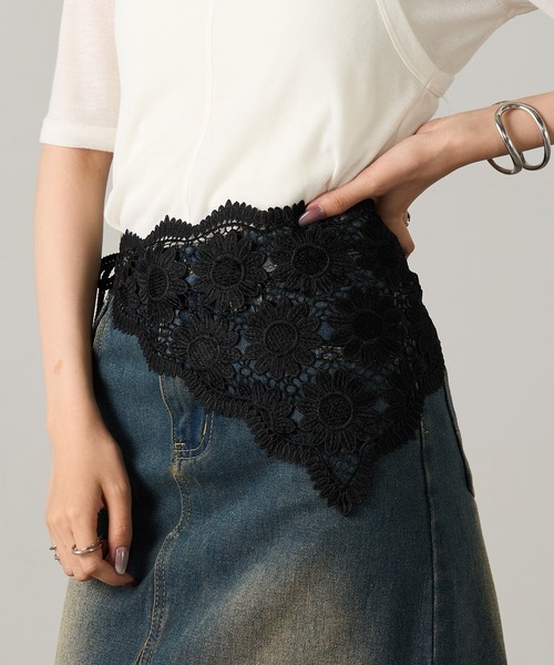 MAGASIN DE MODE Onjna(マガジンデモードオンジェナ )の「【MAGASIN DE MODE Onjna】フラワーレースバブーシュカ ヘッドドレススカーフ OSWY(バンダナ/スカーフ・レディース・ブラック/ホワイト・FREE)」の16枚目の写真