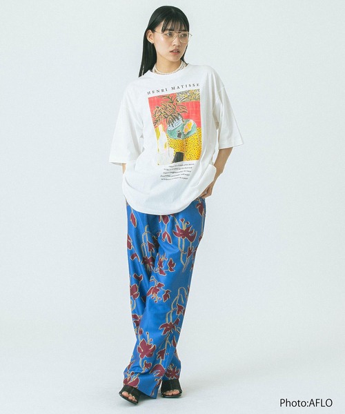 ROSE BUD（ローズバッド）の「(CREOLME)GRAPHIC H/S TEE（Tシャツ/カットソー・レディース・ピンク/ホワイト/ブラック・ONE SIZE）」の5枚目の写真