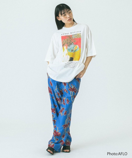 ROSE BUD（ローズバッド）の「(CREOLME)GRAPHIC H/S TEE（Tシャツ/カットソー・レディース・ピンク/ホワイト/ブラック・ONE SIZE）」の6枚目の写真