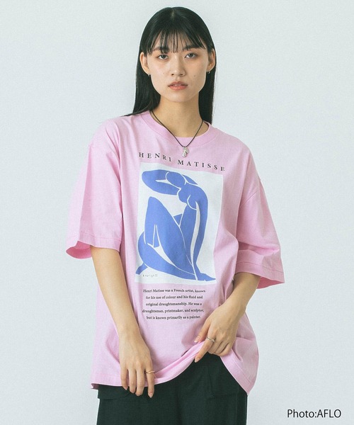 ROSE BUD（ローズバッド）の「(CREOLME)GRAPHIC H/S TEE（Tシャツ/カットソー・レディース・ピンク/ホワイト/ブラック・ONE SIZE）」の10枚目の写真