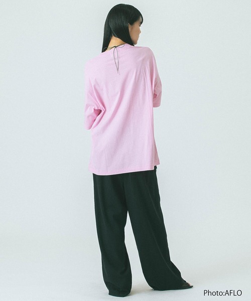 ROSE BUD（ローズバッド）の「(CREOLME)GRAPHIC H/S TEE（Tシャツ/カットソー・レディース・ピンク/ホワイト/ブラック・ONE SIZE）」の16枚目の写真