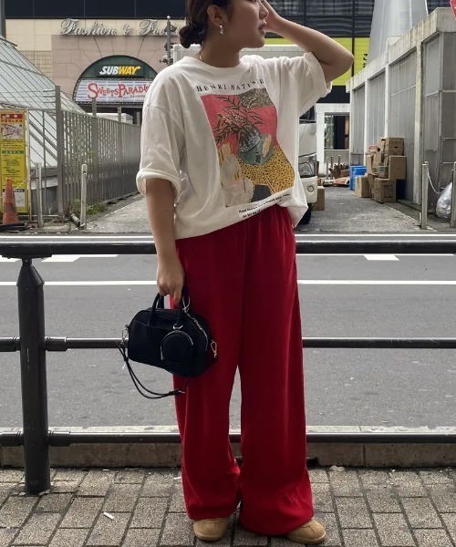 ROSE BUD（ローズバッド）の「(CREOLME)GRAPHIC H/S TEE（Tシャツ/カットソー・レディース・ピンク/ホワイト/ブラック・ONE SIZE）」の17枚目の写真