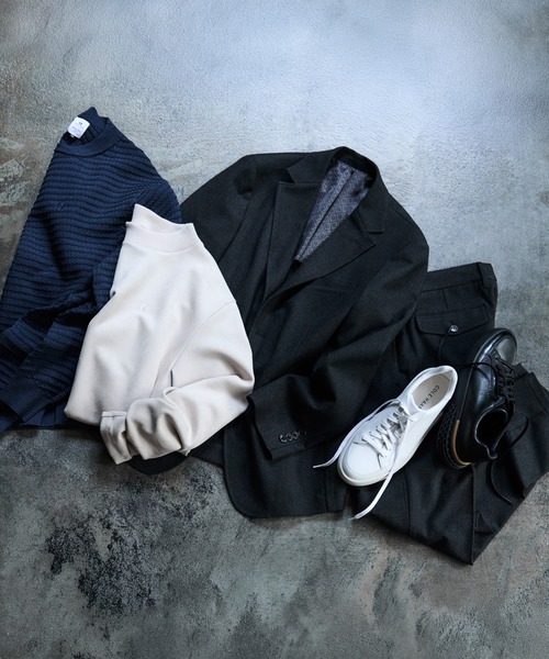 MEN'S BIGI(メンズビギ)の「【COLE HAAN/コール ハーン】別注 ストレッチツイルジャケット<2WAYストレッチ>(テーラードジャケット・メンズ・グレー/ベージュ/ネイビー・01/04/03/02)」の4枚目の写真