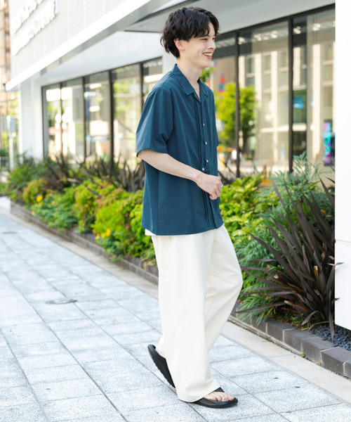 SENSE OF PLACE by URBAN RESEARCH（センスオブプレイスバイアーバンリサーチ）の「デザインオープンカラーショートスリーブシャツ（シャツ/ブラウス・メンズ・ブルー/ブラック/ホワイト・MEDIUM/LARGE）」の22枚目の写真