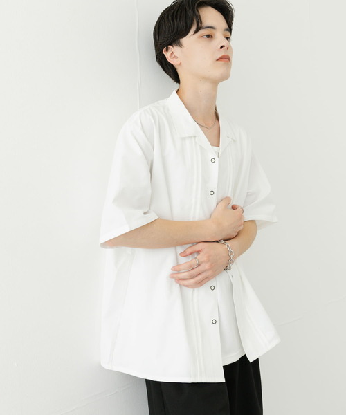 SENSE OF PLACE by URBAN RESEARCH（センスオブプレイスバイアーバンリサーチ）の「デザインオープンカラーショートスリーブシャツ（シャツ/ブラウス・メンズ・ブルー/ブラック/ホワイト・MEDIUM/LARGE）」の19枚目の写真